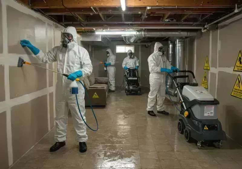 Basement Moisture Removal and Structural Drying process in Richmond Heights, MO